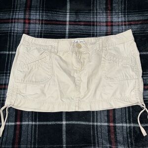 LEI Vintage Y2K Corduroy Skirt with Drawstring Details